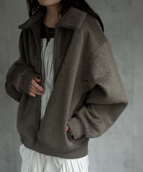 ブルゾン アウター 「ユニセックス商品」シャギーダブルZIPブルゾン メンズ レディース | CREARE -LINO- | 20