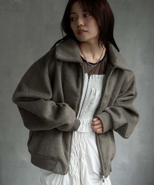 CREARE -LINO- ブルゾン アウター 「ユニセックス商品」シャギーダブル