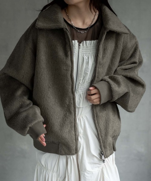 ブルゾン アウター 「ユニセックス商品」シャギーダブルZIPブルゾン メンズ レディース | CREARE -LINO- | 19