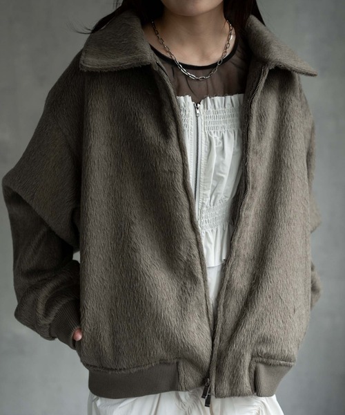 ブルゾン アウター 「ユニセックス商品」シャギーダブルZIPブルゾン メンズ レディース | CREARE -LINO- | 22