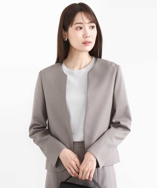 G2868*ミッシェルクラン☆スカート☆スーツ☆セットアップ☆グレー☆40 7days Life Styling セレモニースーツ セットアップ 洗える