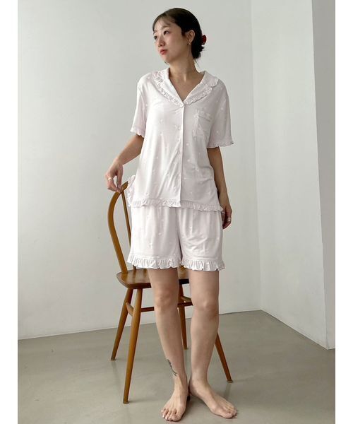 snidelモカシン スナイデルホーム SNIDEL HOME モヘア風ショートパンツ （ORG