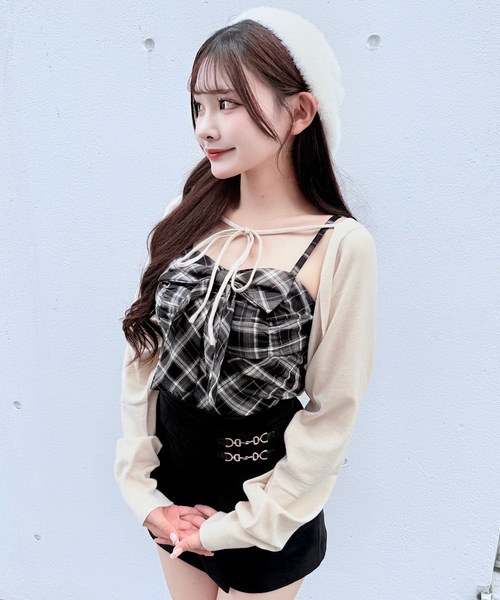 NOMAE（ノーマエ） ニット セーター リボンキャミボレロアンサンブル