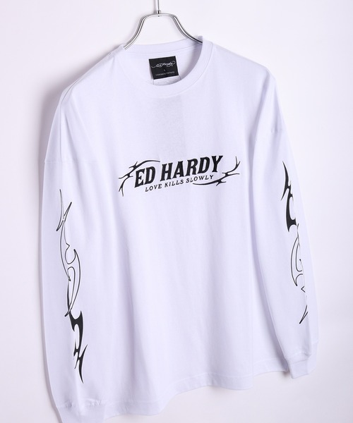 Ed Hardy（エド・ハーディー） tシャツ トライバル Tシャツ 長袖