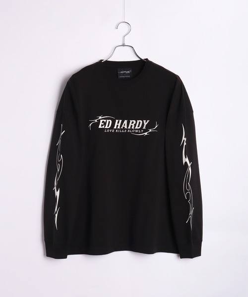 Ed Hardy（エド・ハーディー） tシャツ トライバル Tシャツ 長袖