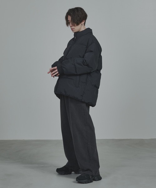「ADAMASTE」 中綿ブルゾン LARGE ブラック メンズ_画像4