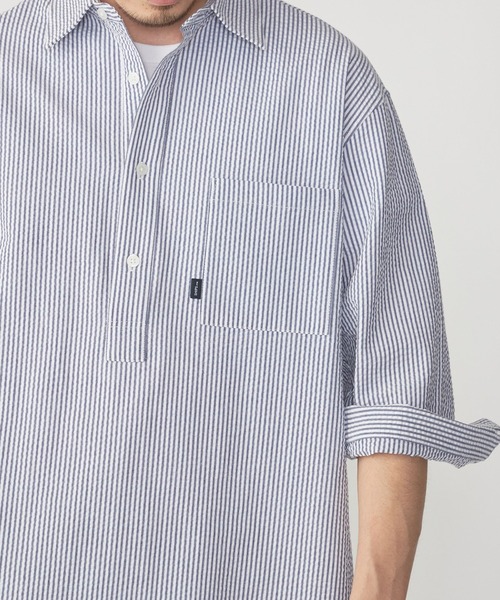 「SHIPS.me」 7分袖シャツ M ネイビー メンズ_画像9