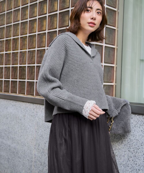 23区（ニジュウサンク） tシャツ ナチュラルコットンベア レース