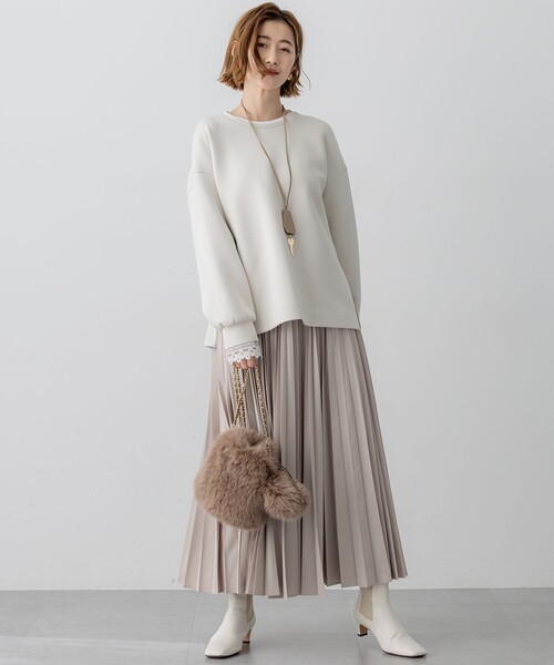 23区（ニジュウサンク） tシャツ ナチュラルコットンベア レース