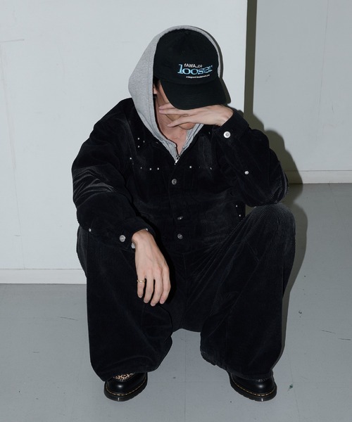 Perushu ブルゾン アウター ヴィンテージライクコーデュロイジャケット