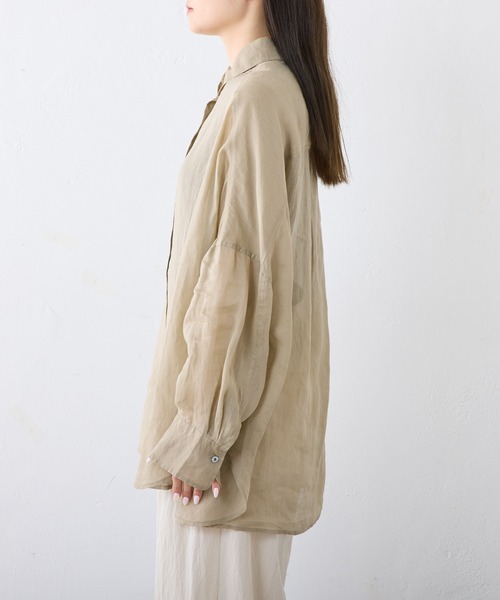 「PUAL CE CIN」 長袖シャツ FREE サーモンピンク レディース_画像3