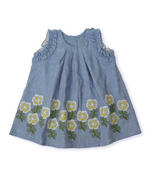 「la poche biscuit」 「KIDS」ノースリーブワンピース 140 アイボリー キッズ_画像4