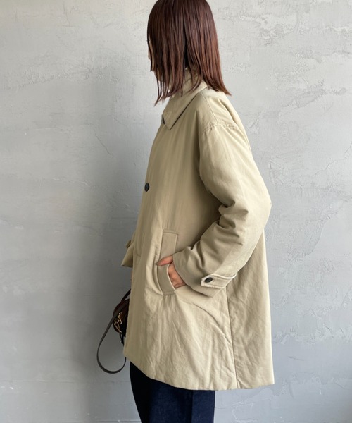 コート アウター 「LE GLAZIK/ル グラジック」 ステンカラー中綿ショートコート レディースの画像