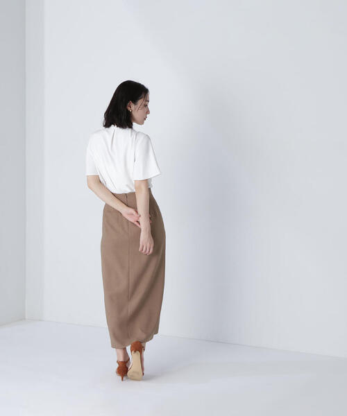 「NATURAL BEAUTY BASIC」 半袖ブラウス SMALL ベージュ レディース_画像7