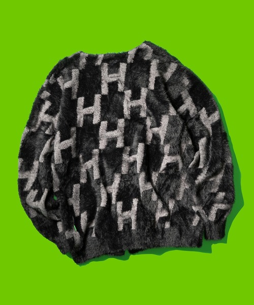 HUF（ハフ） ニットカーディガン LARGE ブラック メンズ : ZOZOTOWN