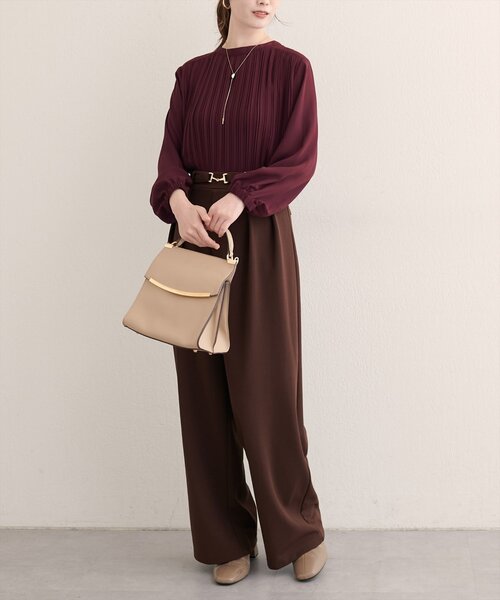 natural couture ブラウス シャツ 「WEB限定」前後2WAYプリーツ