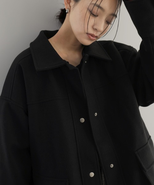 hellam カバーオール ボア襟付き2wayカバーオール レディース