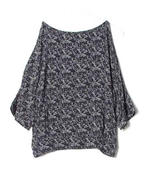 「COMPTOIR DES COTONNIERS」 半袖ブラウス 7 ネイビー レディース_画像2