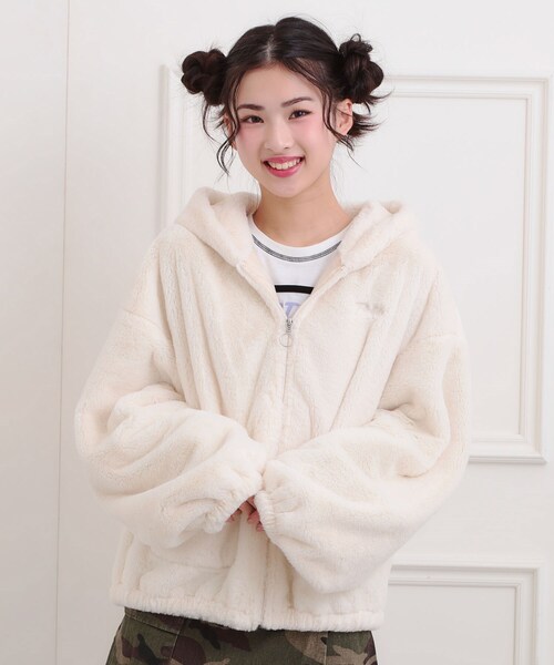 PINK-latte（ピンクラテ） ブルゾン アウター 耳付きフェイクファー