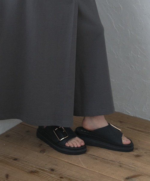 「MOHI」 フラットサンダル 36 ブラック レディース_画像9