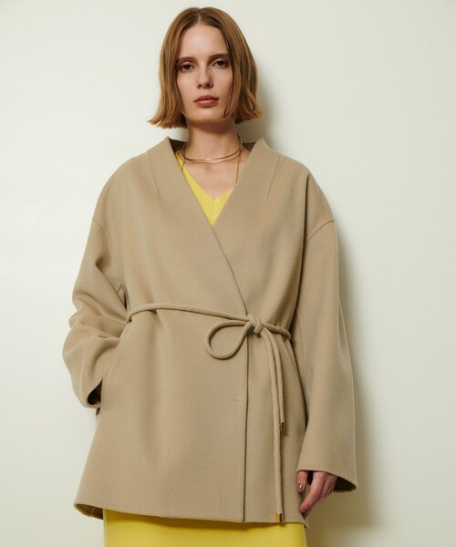 allureville（アルアバイル） ノーカラーコート コート カシミヤ混