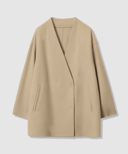 allureville（アルアバイル） ノーカラーコート コート カシミヤ混