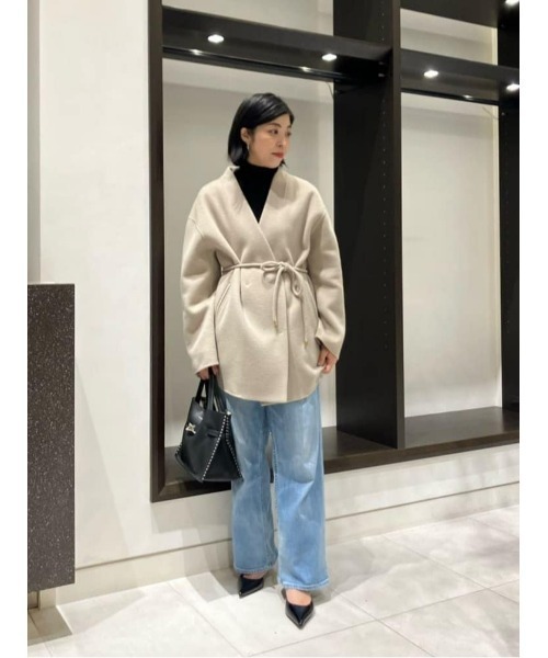 allureville（アルアバイル） ノーカラーコート コート カシミヤ混