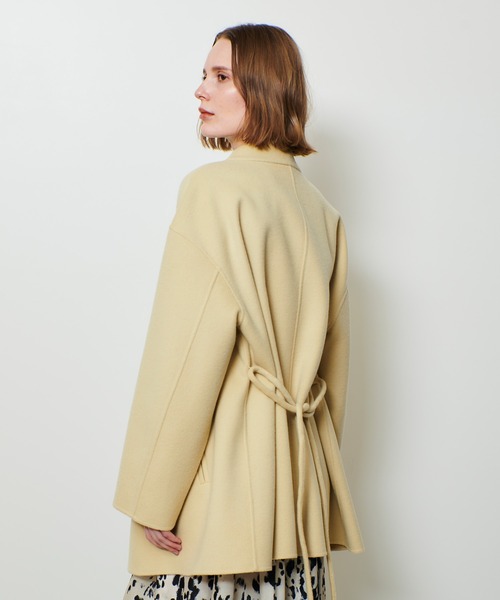 美品✨ 23区 カシミヤ混ウールノーカラーロングリバーコート ベージュ 36 美品✨ 23区 カシミヤ混ウールノーカラーロングリバーコート ベージュ 36