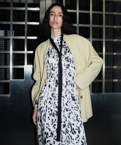 allureville（アルアバイル） ノーカラーコート コート カシミヤ混