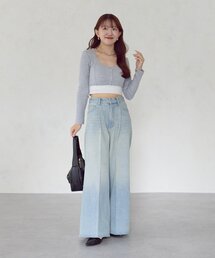 Thevon（ゼヴォン） パンツ 「Yuna企画」ハイウエストタックワイド