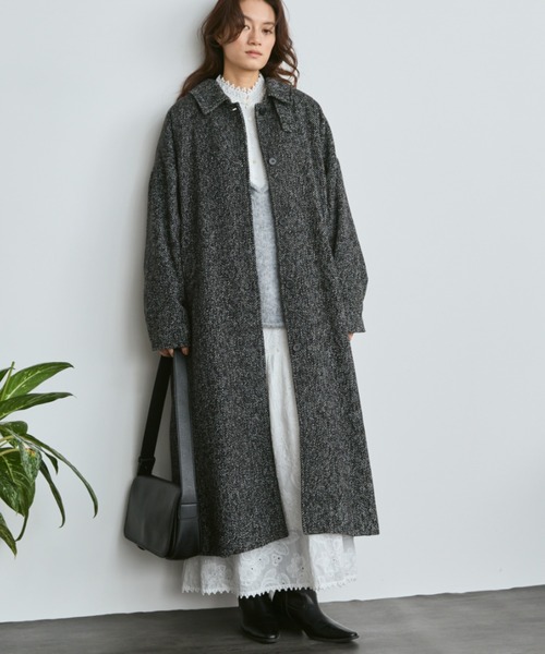 Libra Cue（リブラ キュー） ステンカラーコート コート ヘリンボーン