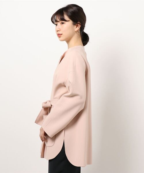 ANAYI（アナイ） ノーカラーコート 36 ピンク レディース : ZOZOTOWN