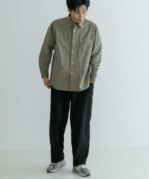 「THOMAS MASON」 長袖シャツ「URBAN RESEARCHコラボ」 MEDIUM カーキ メンズ_画像5