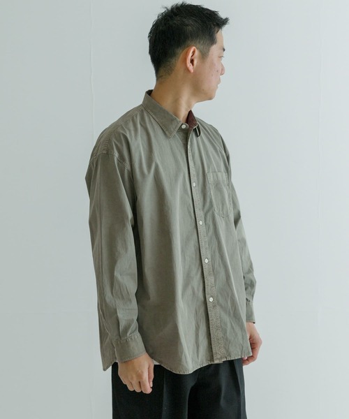 「THOMAS MASON」 長袖シャツ「URBAN RESEARCHコラボ」 MEDIUM カーキ メンズ_画像6