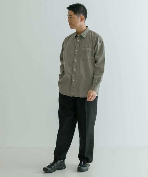 「THOMAS MASON」 長袖シャツ「URBAN RESEARCHコラボ」 MEDIUM カーキ メンズ_画像7