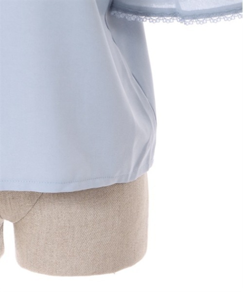 「axes femme POETIQUE」 7分袖ブラウス MEDIUM ブルー レディース_画像5