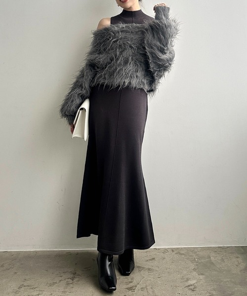 新品同様 anuans コンビワンピース MEDIUM グレー レディース anuans（アニュアンス） コンビワンピース MEDIUM グレー レディース