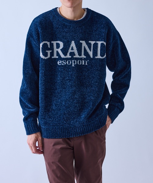 ADAM ET ROPE'（アダムエロペ） セーター ニット モールビッグロゴ