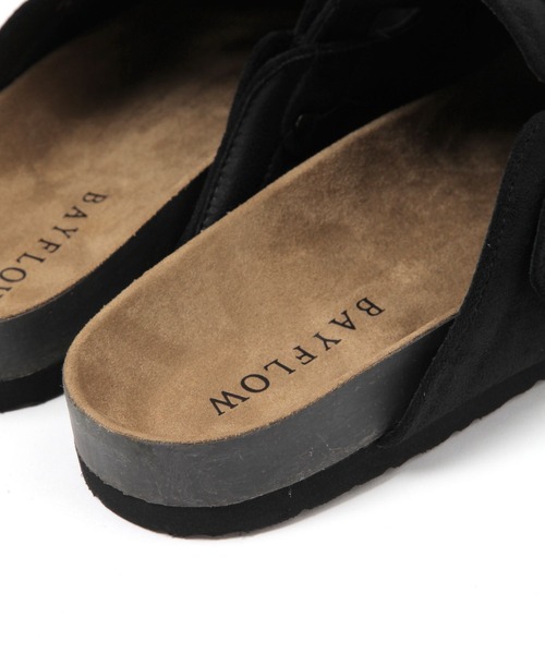 BAYFLOW（ベイフロー） シューズ スエード刺繍サボサンダル メンズ