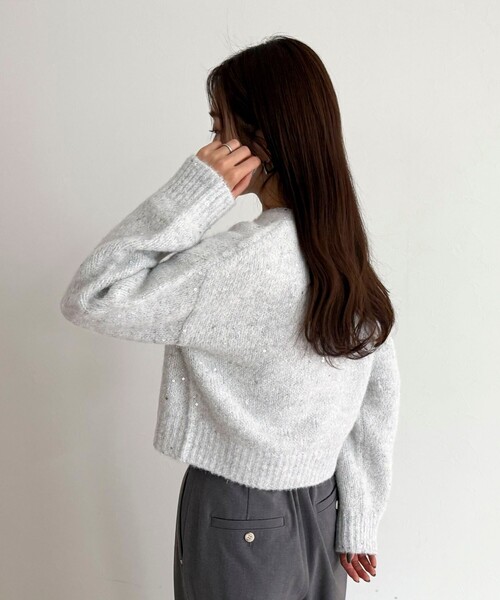 fredy emue（フレディエミュ） カーディガン スパンコールニット