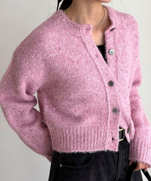 fredy emue（フレディエミュ） カーディガン スパンコールニット