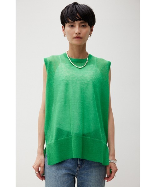 「crie conforto」 ノースリーブニット FREE ネイビー レディース_画像4