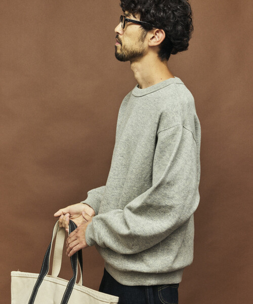 グレー コットン クルーネック スウェット FREAK'S STORE（フリークスストア） トレーナー スウェット リラックス