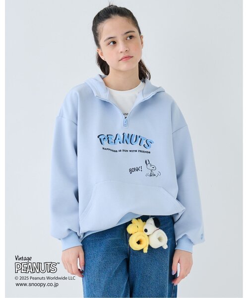 ポンポネット ジュニア 新品 パーカー ネイビー 160 UVカット】シアーボーダージップパーカ（パーカー） | pom ponette