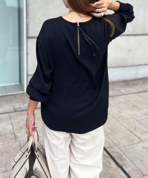 「Emma Taylor」 長袖ブラウス FREE チャコールグレー レディース_画像3