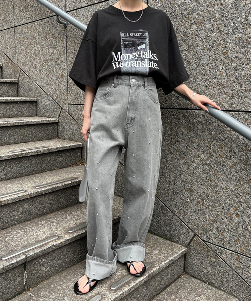 「ISOOK」 半袖Tシャツ FREE ホワイト レディース_画像5