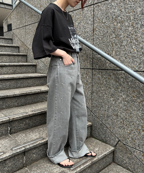「ISOOK」 半袖Tシャツ FREE ホワイト レディース_画像6