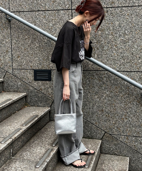 「ISOOK」 半袖Tシャツ FREE ホワイト レディース_画像9