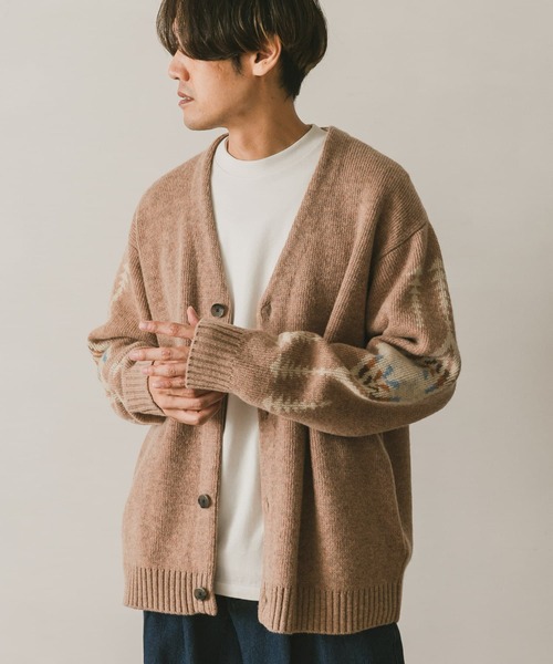 PENDLETON」 ニットカーディガン MEDIUM チャコールグレー メンズ 古着 
