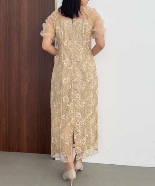 「Dorry Doll」 半袖ワンピース MEDIUM イエロー レディースの画像